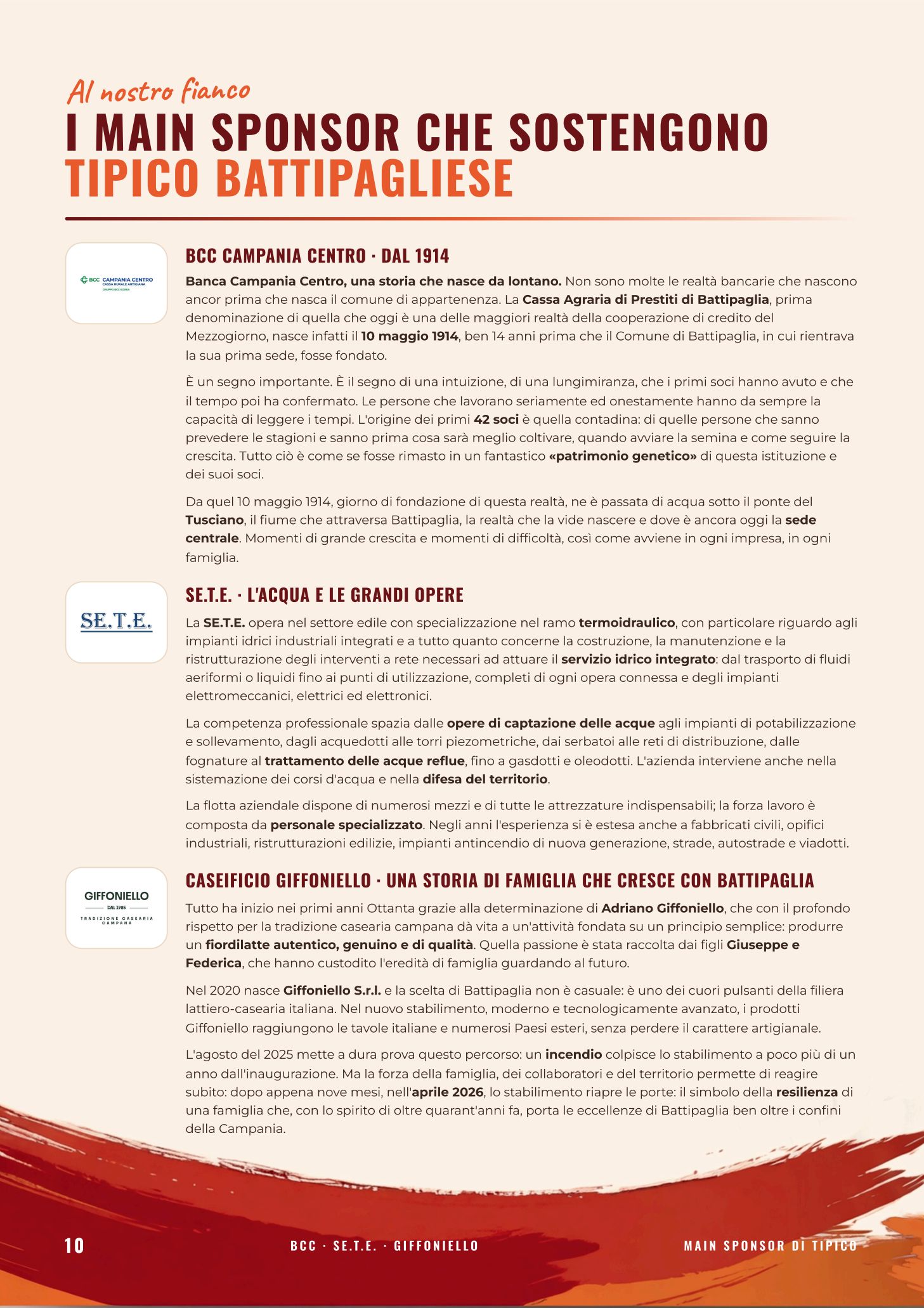 Pagina 10 — I main sponsor